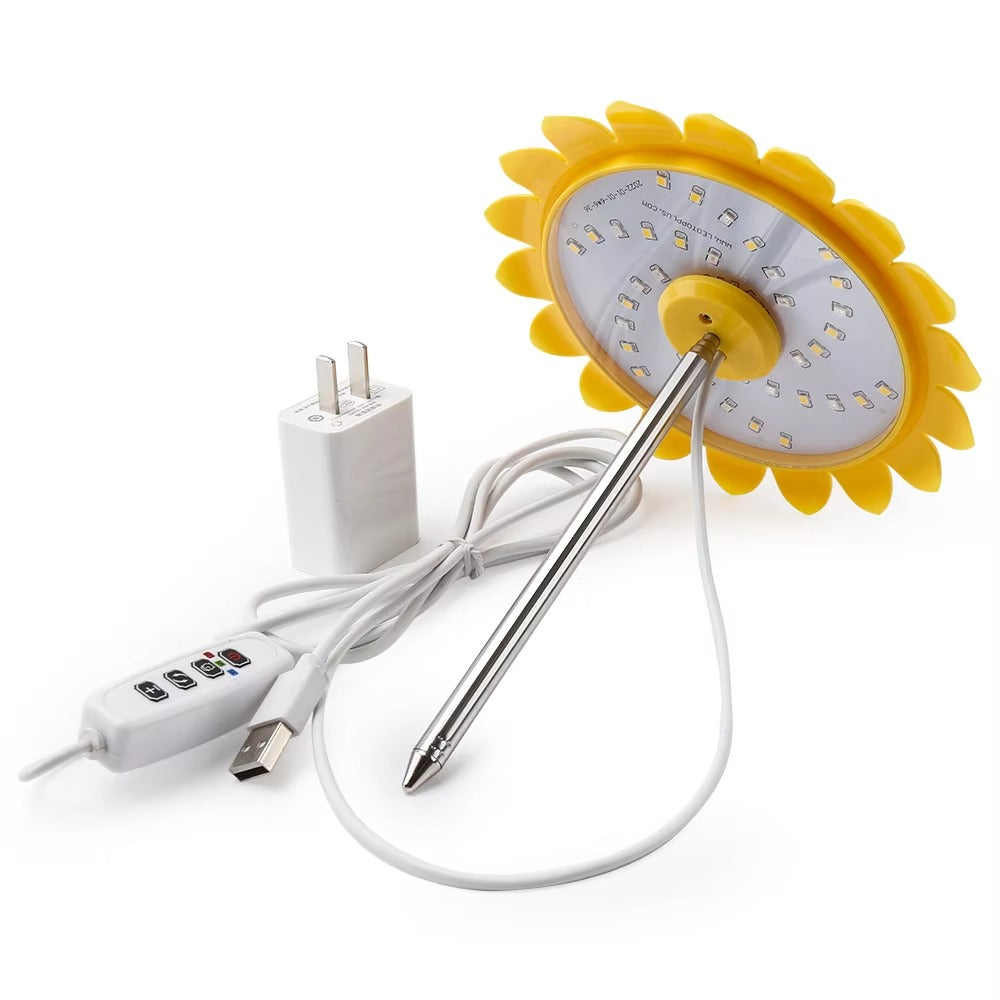 Led Grow Light Sunflower Umbrella With Timer