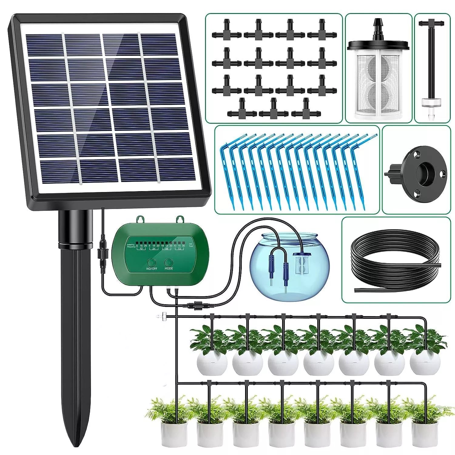 automatic watering system for balcony plants Solar Automatic Balcony Watering Kit Indoor Plant Garden Drip Irrigati
