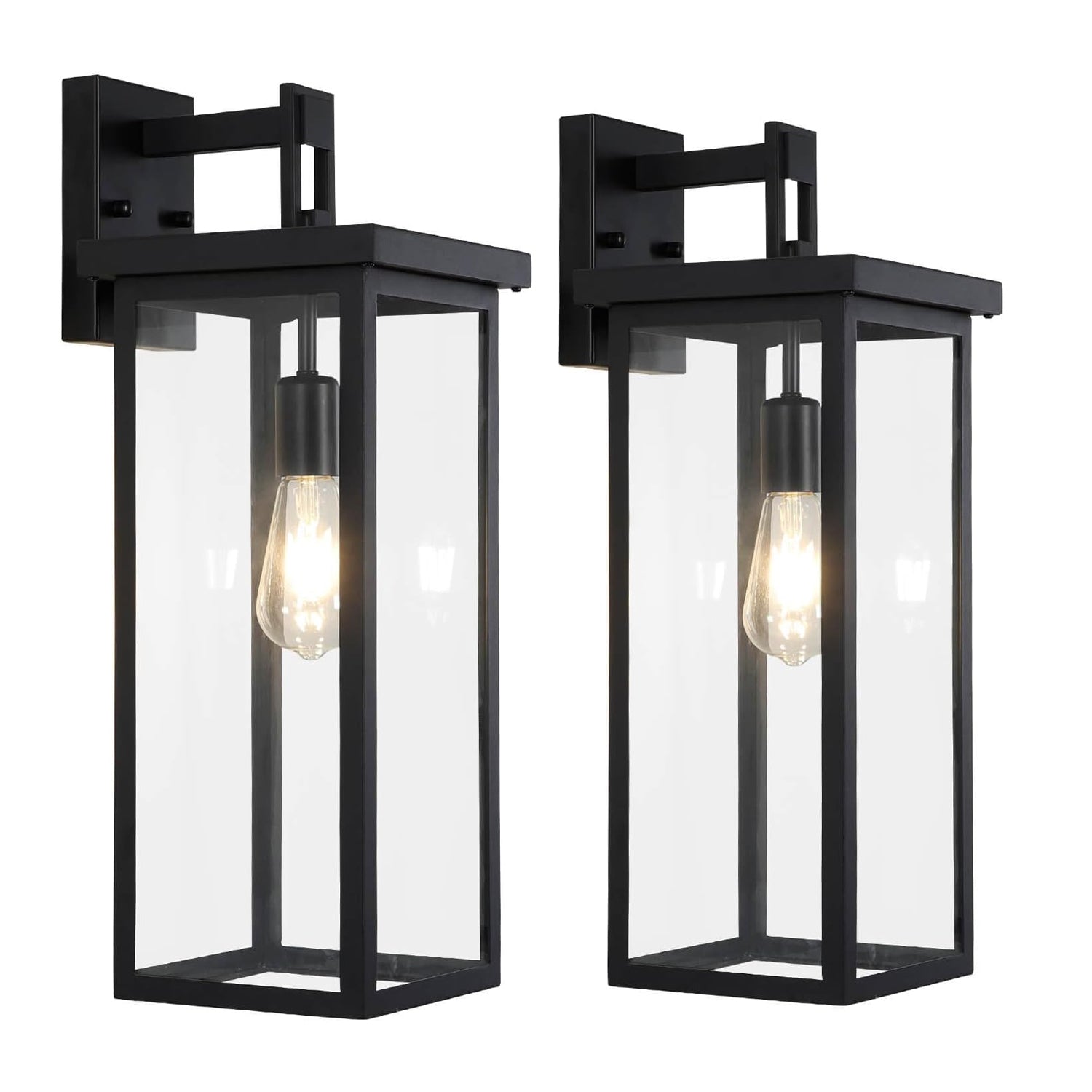 2 Pack Large Size Outdoor Wall Lantern Exterior Wall Light Fixture