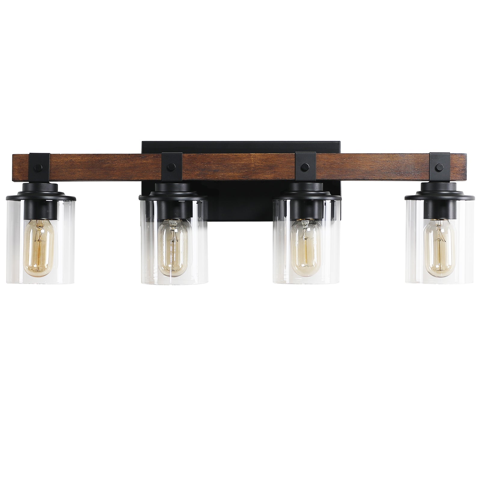 27" Rustic 4-Light Vanity Light Industrial Bathroom Wall Sconce