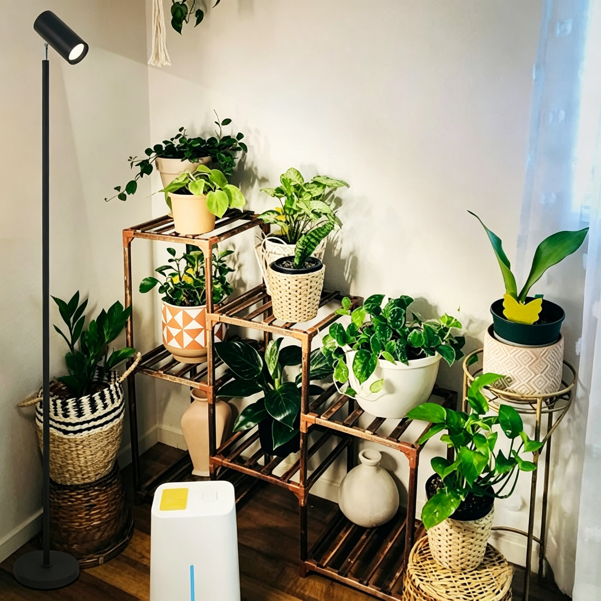 Led Growth Floor Lamp for Large Plant Seedling(6 Level Height)