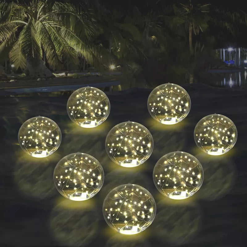 14 Inch LED Solar Floating Pool Lights Waterproof 3000K