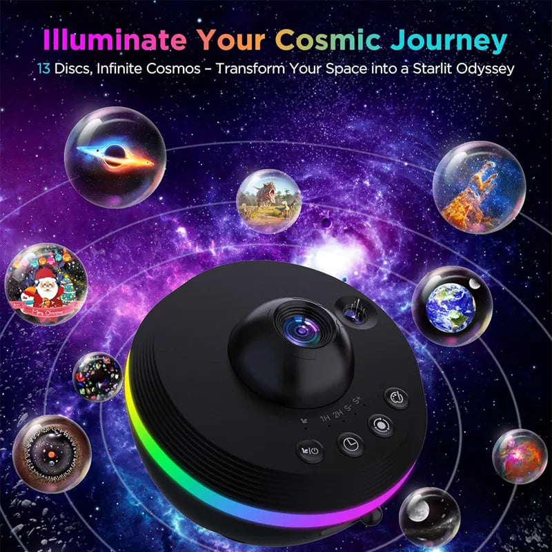 13 in 1 HD Planetarium Galaxy Star Projector for Bedroom RGB Lighting Effects