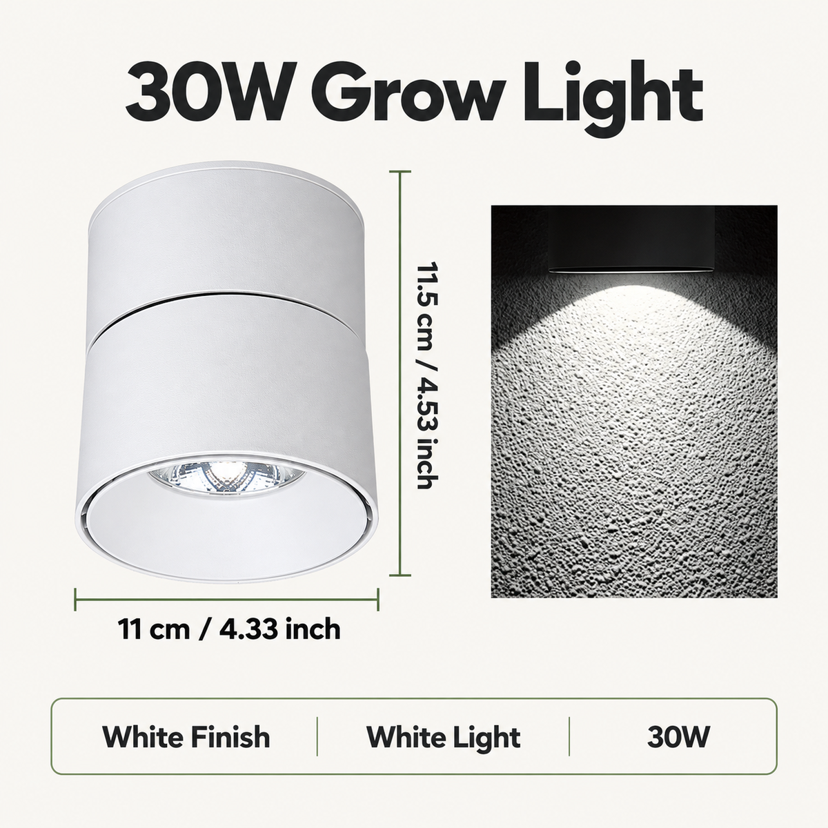 Full Spectrum LED Grow Light Adjustable Foldable Surface Mounted -G17