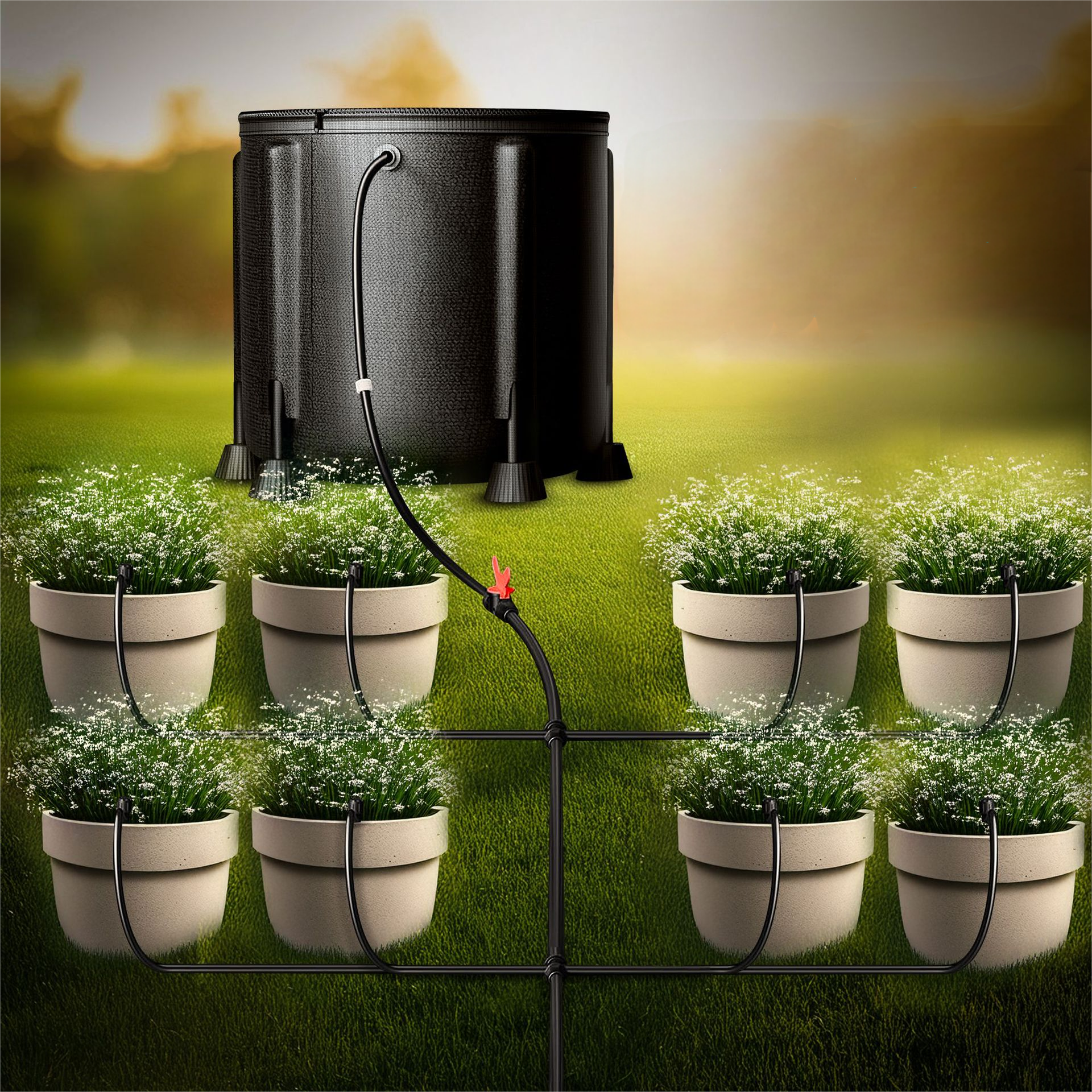 automatic plant drip watering system Auto Drip Irrigation System Kits with 13-Gallon Bucket