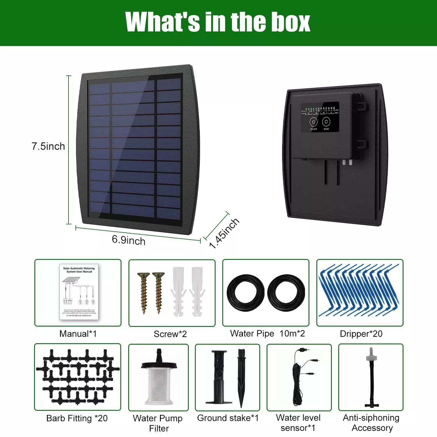 Solar Powered Automatic Drip Irrigation Kit for Plants on the Balcony