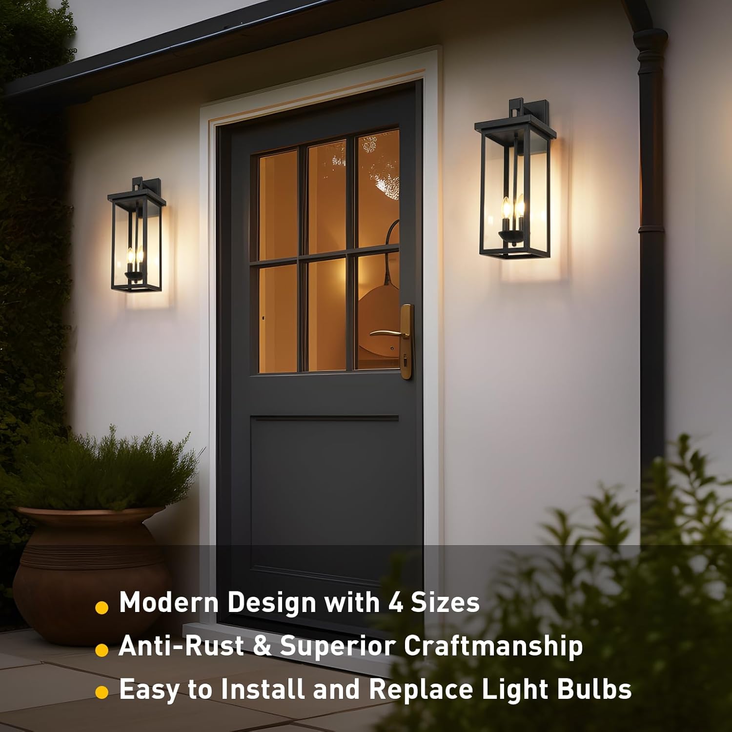 22 Inch Large Outdoor Wall Lights Dusk to Dawn Exterior Lighting