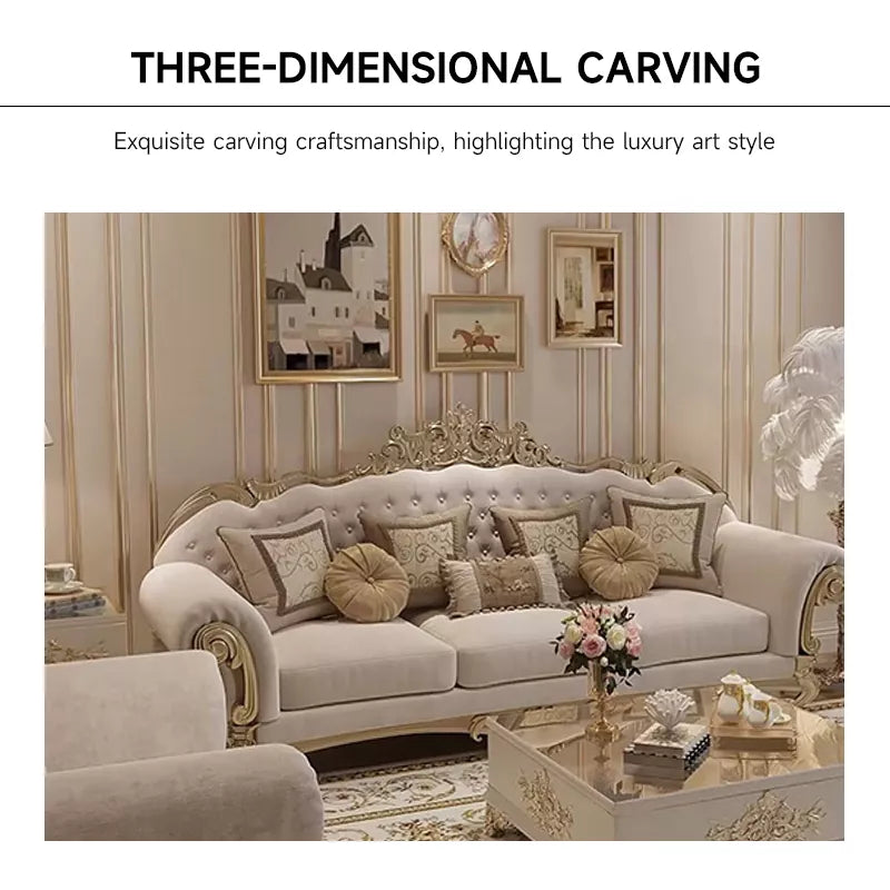 European Royal Design Classic Sectional Sofa Sets Turkey Living Room