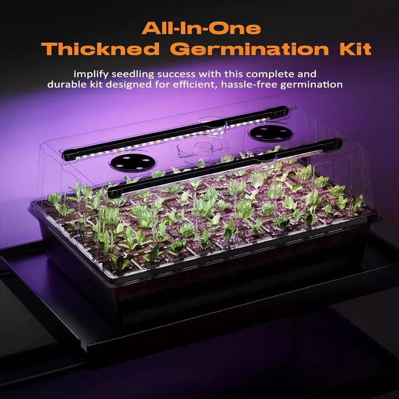 60-Cell Self-Watering Seed Starter Tray with Grow Light