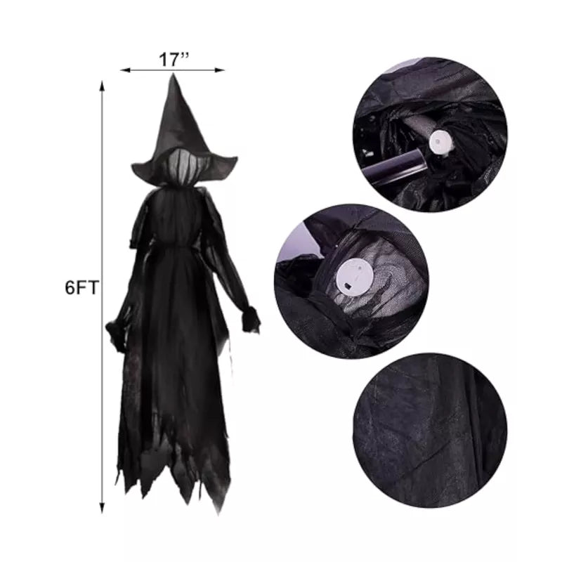 3 Pack Witches Halloween Yard Decorations Outdoor 6 FT Lighted