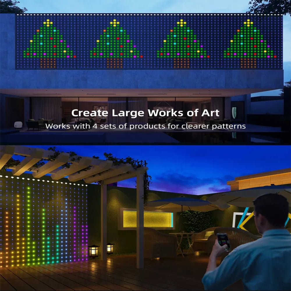 400 LED Smart APP Decorative Lights-DIY Text/Animation - ktvhomes