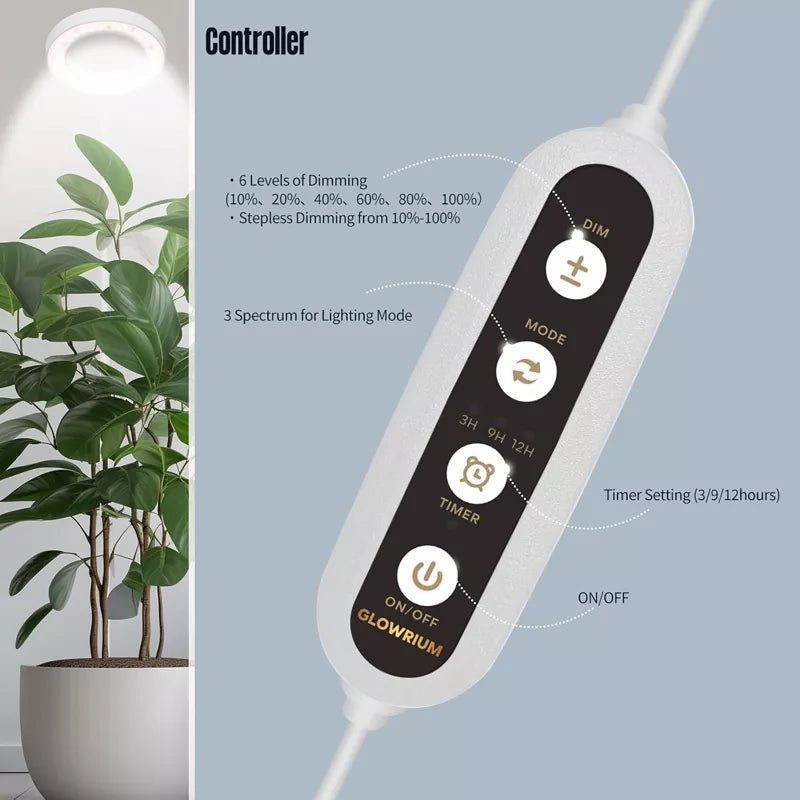 14 Watt Full Spectrum LED Plant Growth Light with Stand