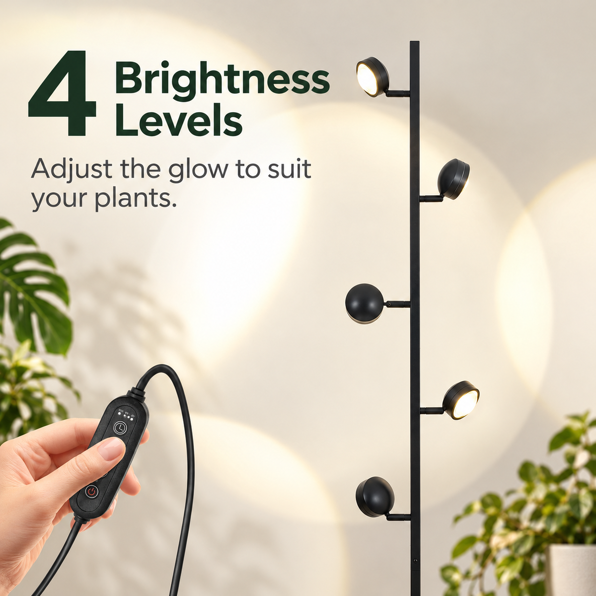 Full Spectrum Multi-Head LED Floor Grow Light for Indoor Plants - G15