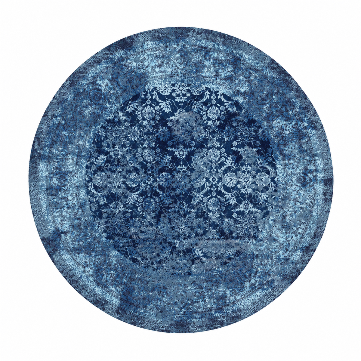 Vintage Persian Washable Round Rug for Living Room & Bedroom - C2