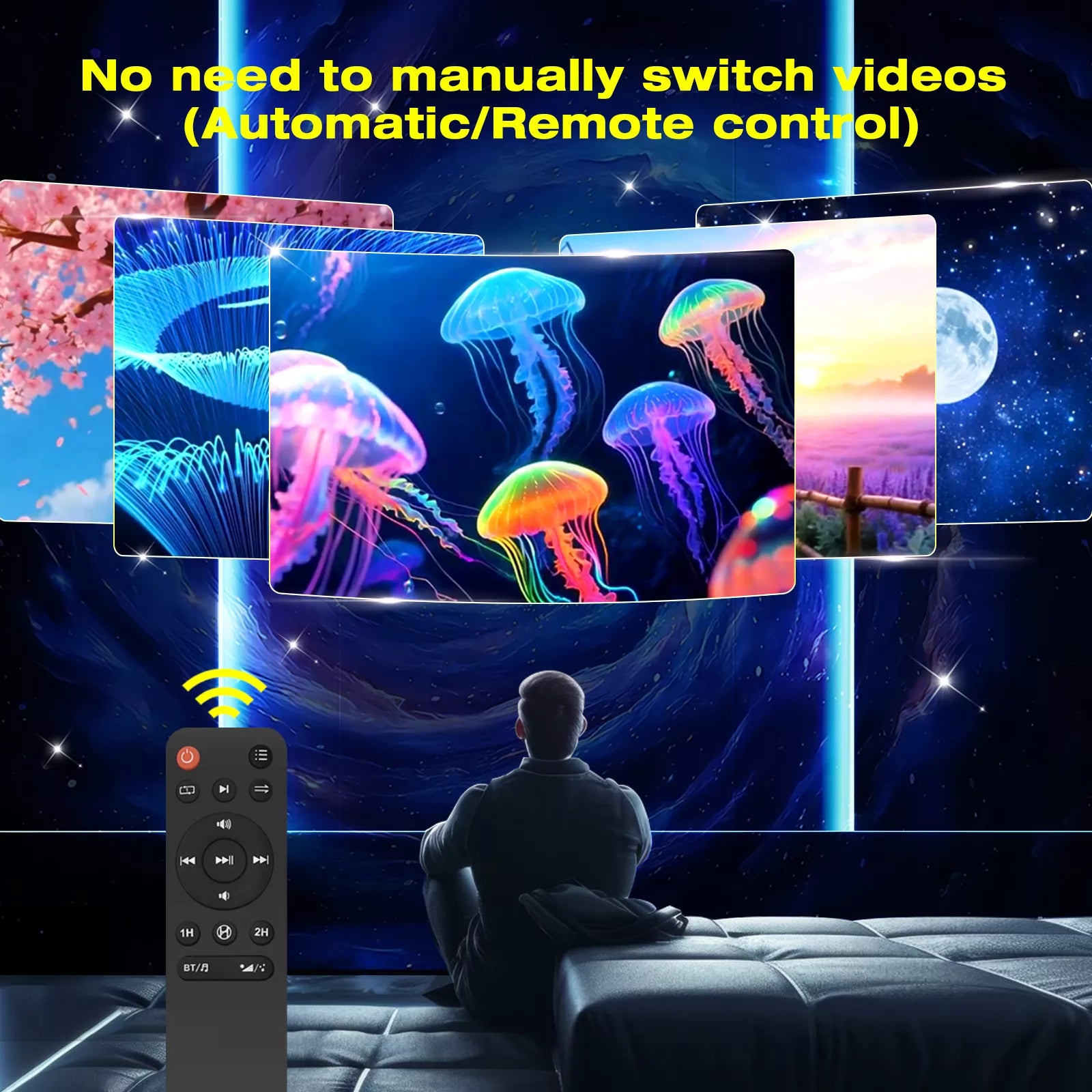 Multi-theme Family Atmosphere Naked Eye 3D Starry Sky Projection Lamp