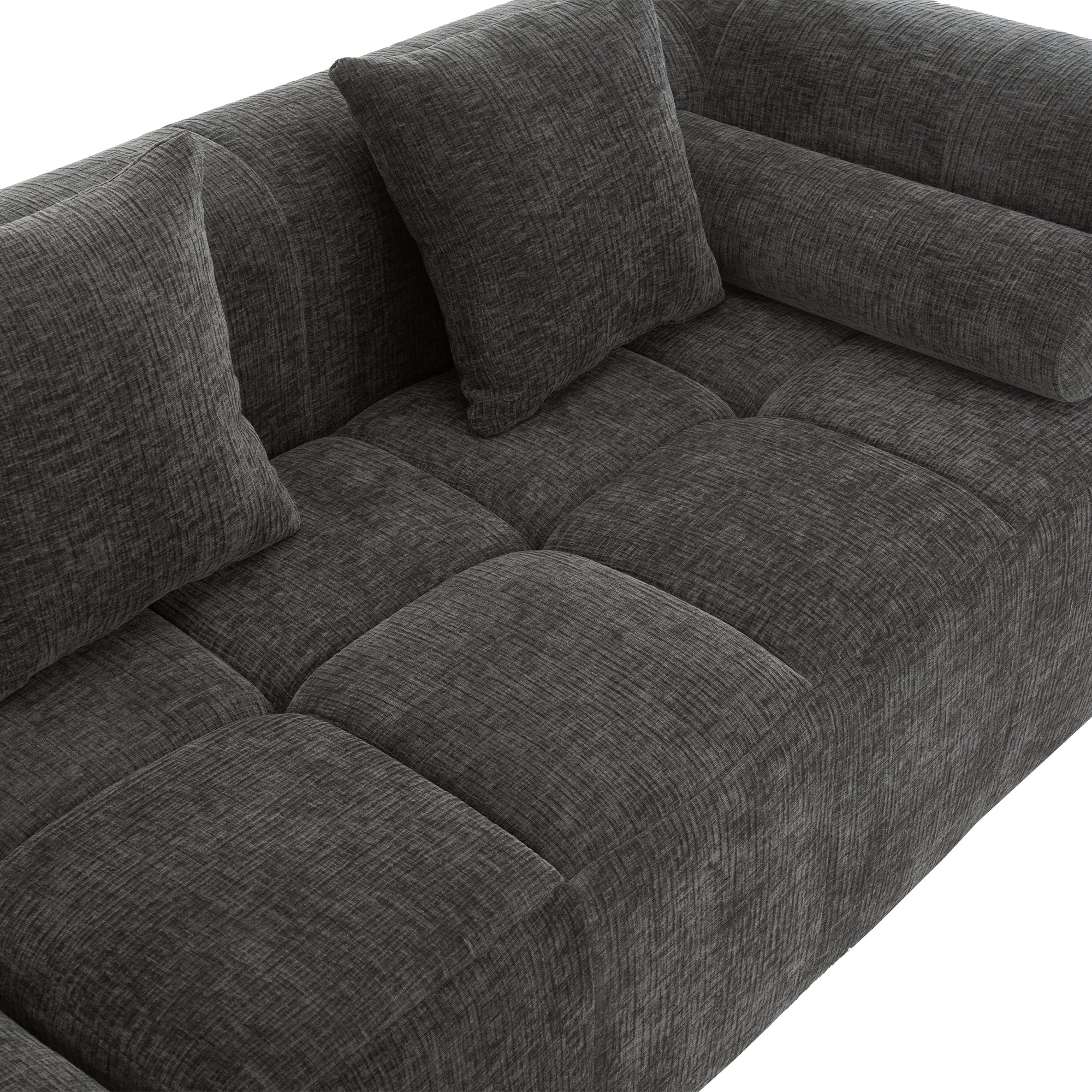Compression Sofa Convertible Floor Sofa Bed with Fixed-Shape Frame