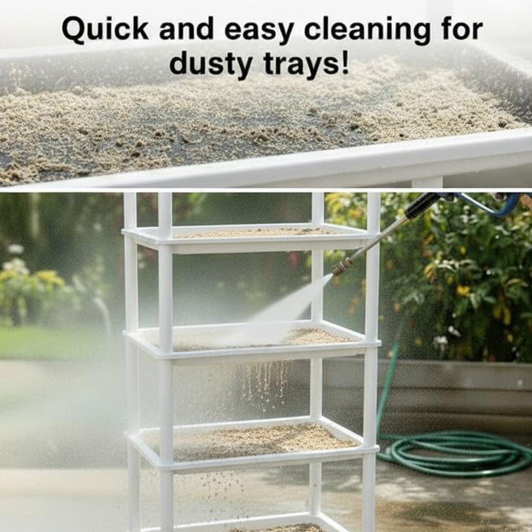 5-Tier Seed Starter Trays Plant Stand with LED Grow Light (Auto-Timer)