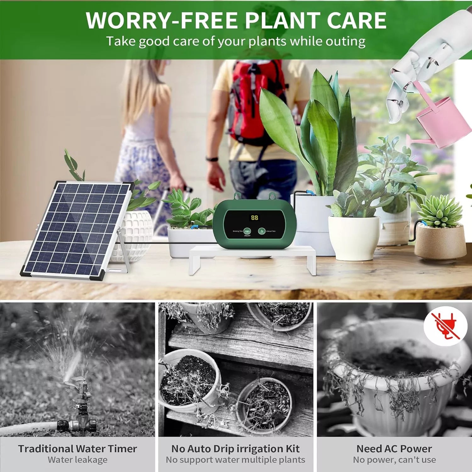 Solar Hydroponics Equipment Smart Controller Dripper Irrigation System Micro Drip