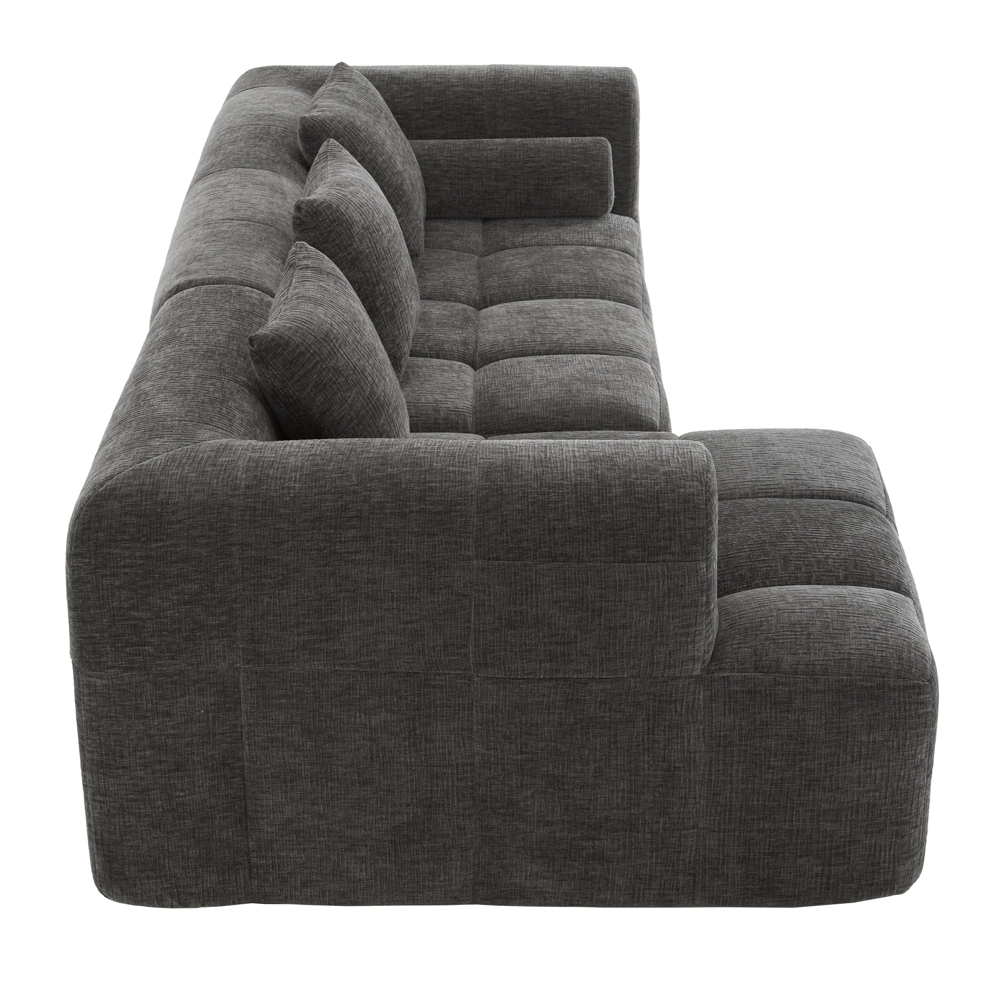 Compression Sofa Convertible Floor Sofa Bed with Fixed-Shape Frame