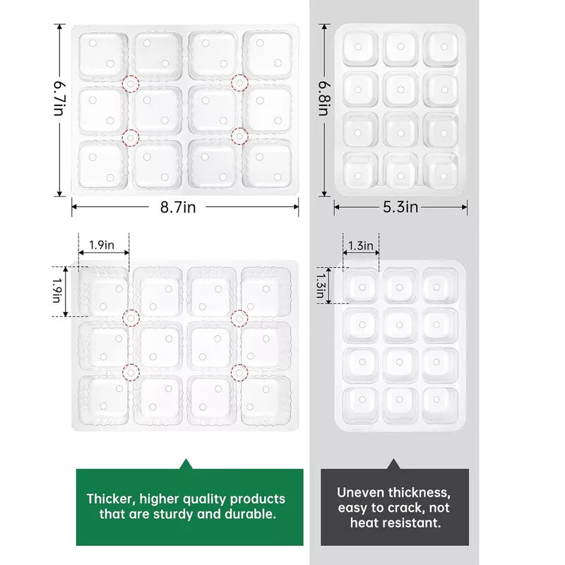 4 Packs Medium Seed Starter Tray