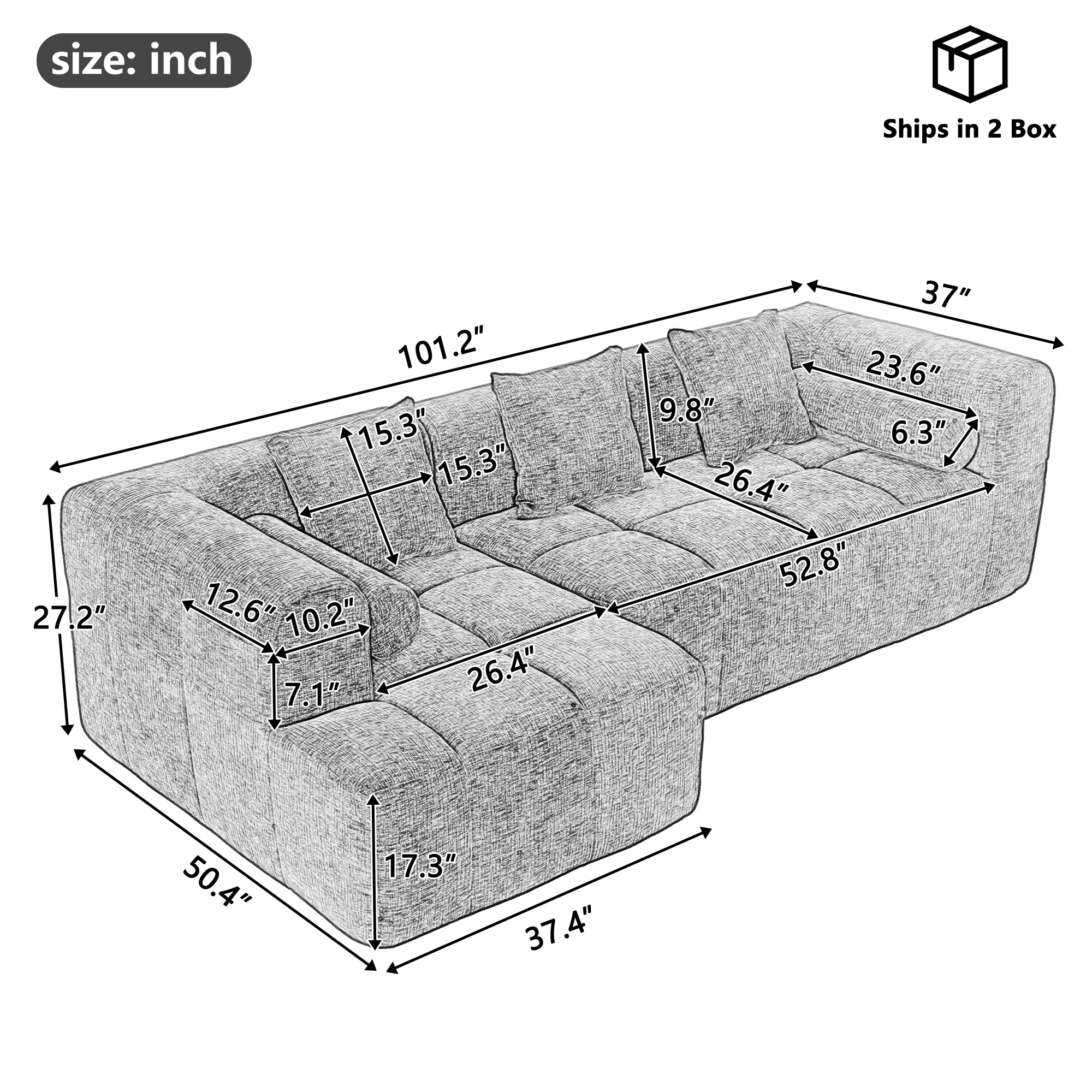 Compression Sofa Convertible Floor Sofa Bed with Fixed-Shape Frame