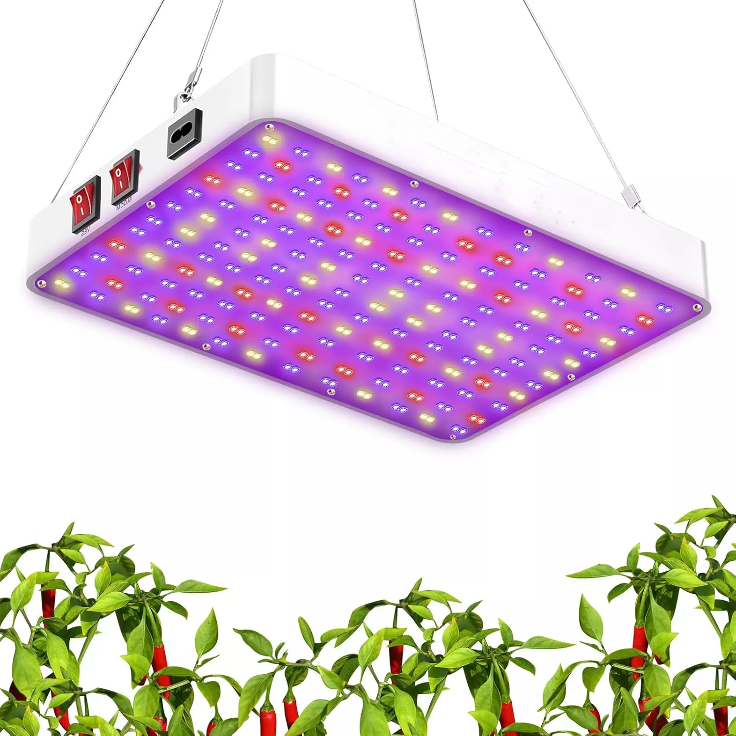 UV-IR Included Hanging Full Spectrum Grow Lights for Indoor Hydroponic Plants