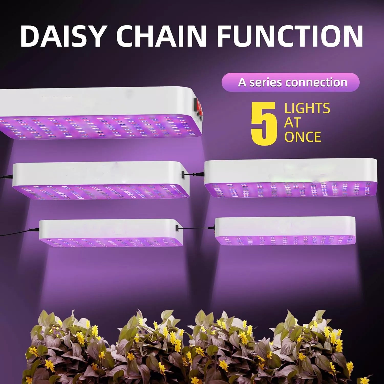 UV-IR Included Hanging Full Spectrum Grow Lights for Indoor Hydroponic Plants