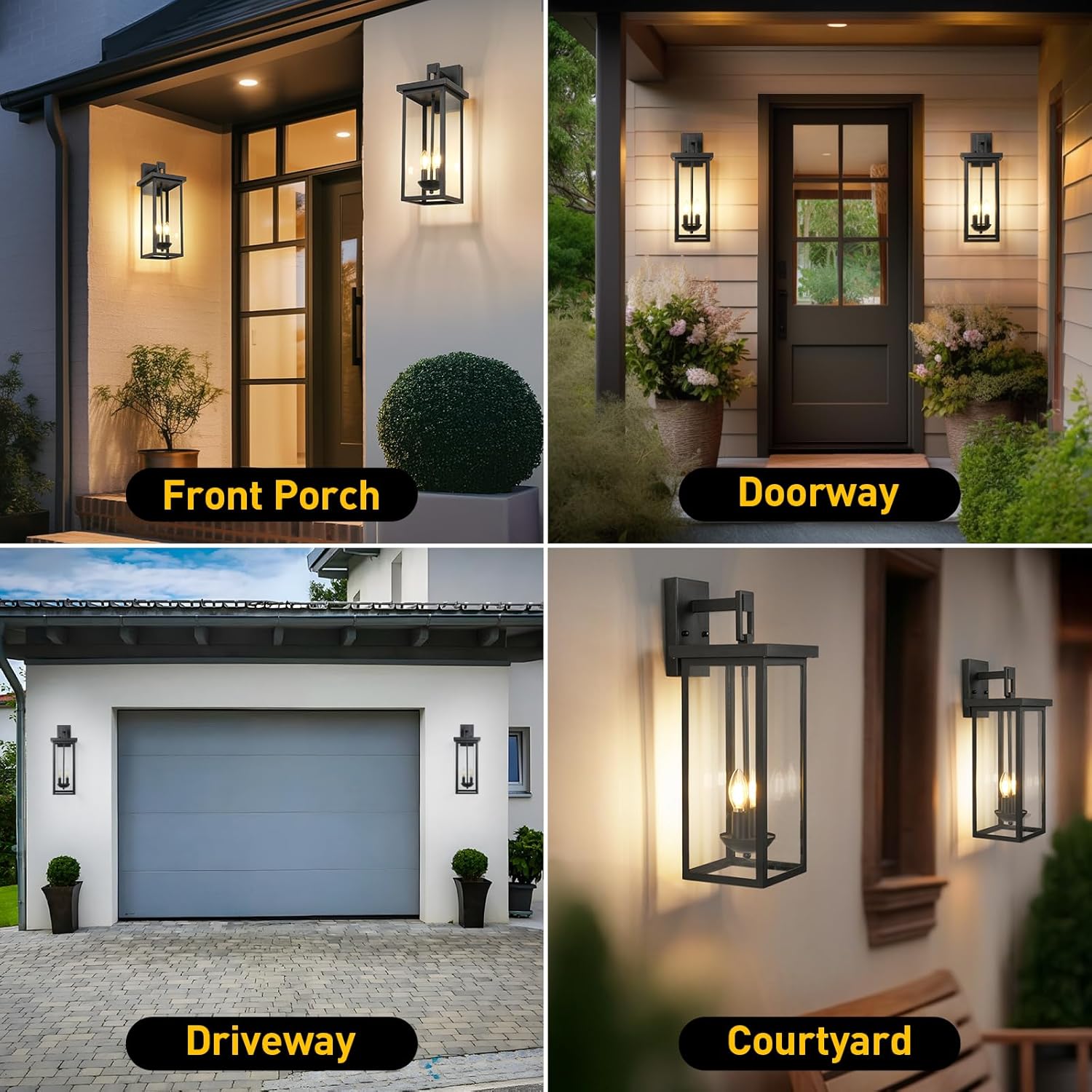 22 Inch Large Outdoor Wall Lights Dusk to Dawn Exterior Lighting