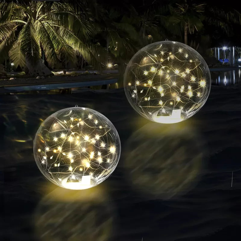 14 Inch LED Solar Floating Pool Lights Waterproof 3000K