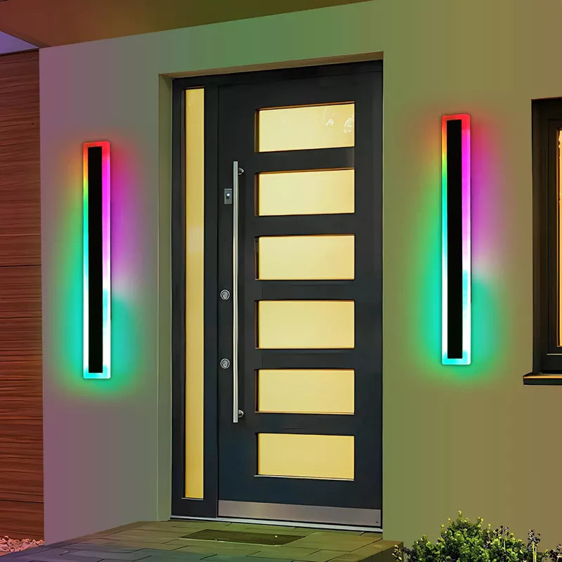 2 Pack Outdoor RGB Wall Sconce