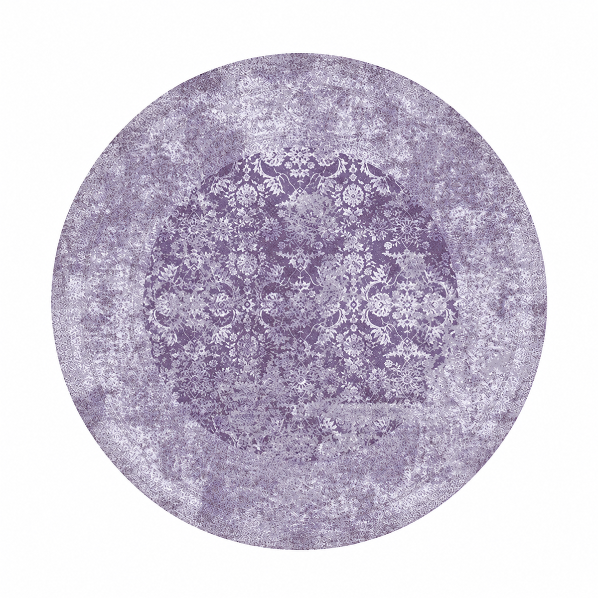Vintage Persian Washable Round Rug for Living Room & Bedroom - C2