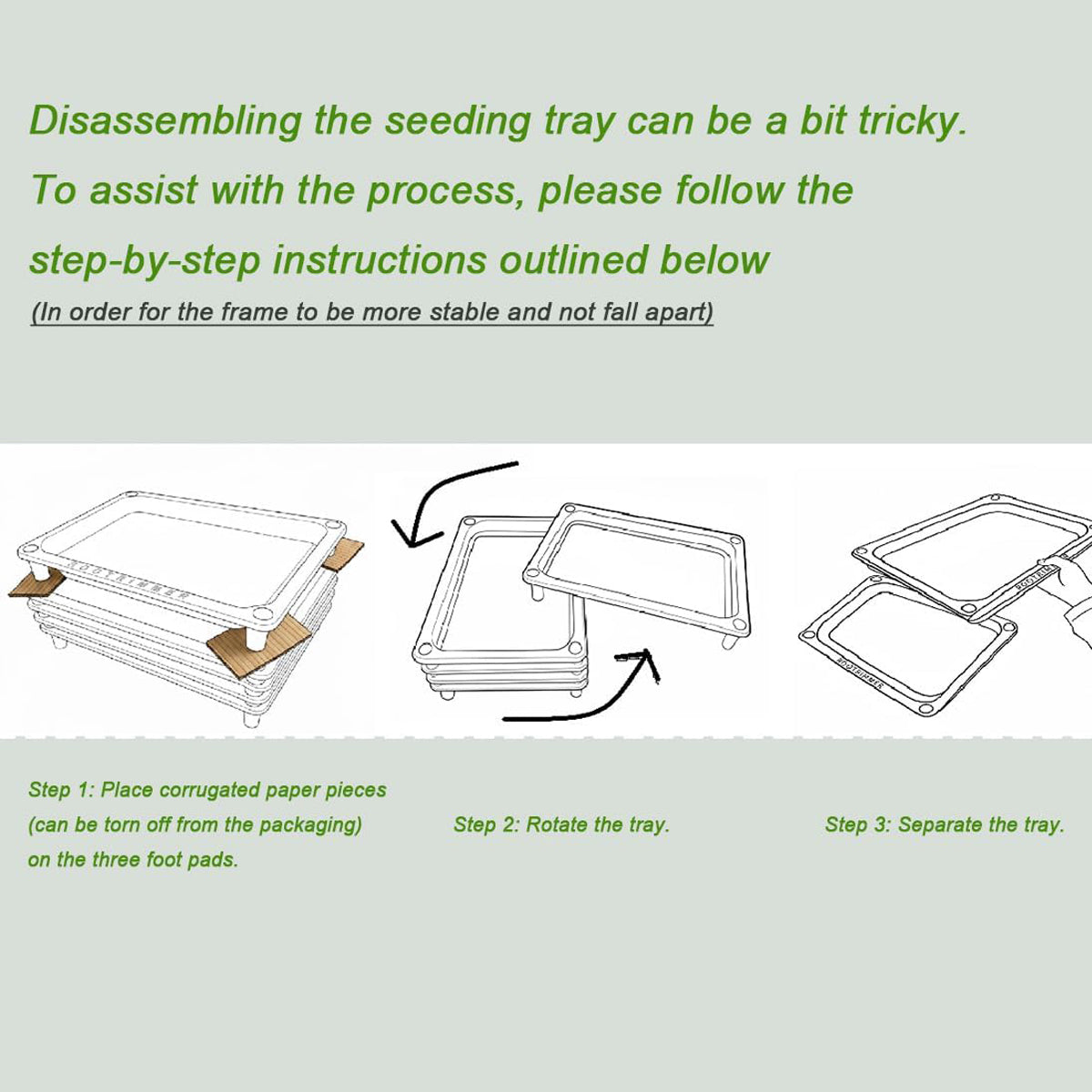 5-Tier Seed Starter Trays Plant Stand with LED Grow Light (Auto-Timer)