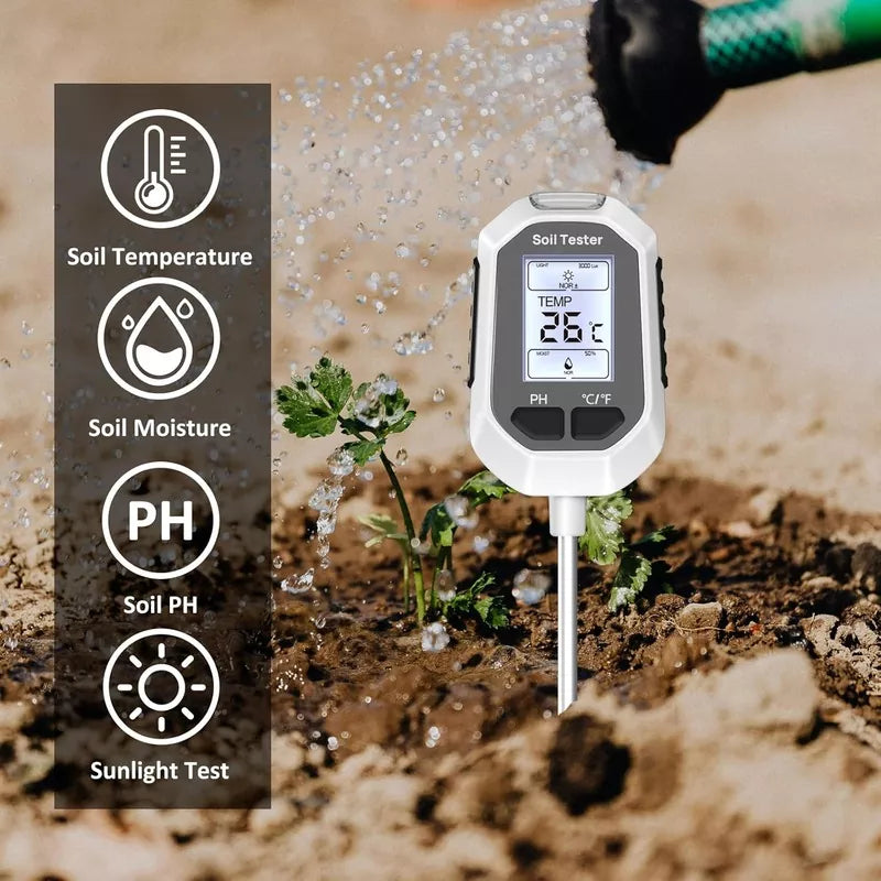 4-in-1 Soil Moisture Meter Digital Plant Temperature