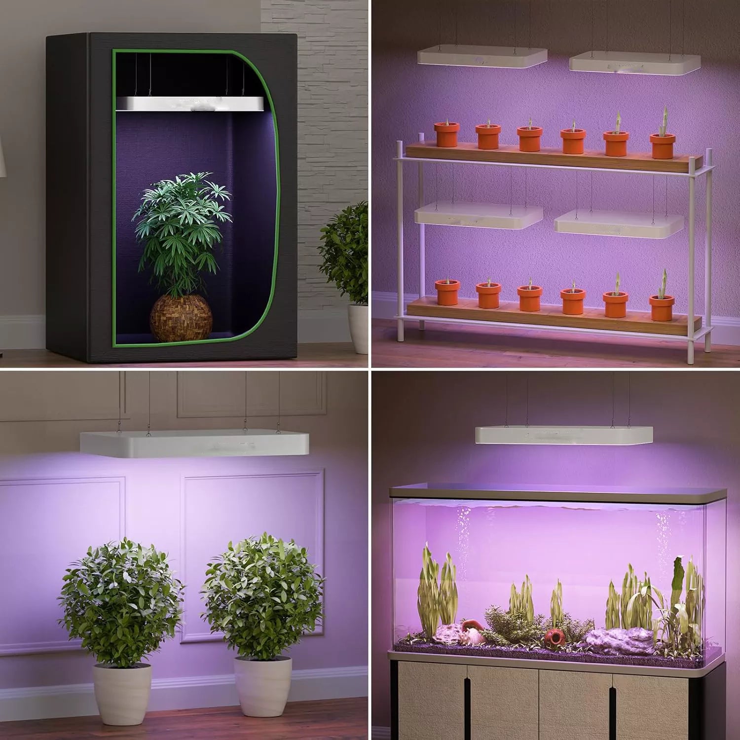 UV-IR Included Hanging Full Spectrum Grow Lights for Indoor Hydroponic Plants