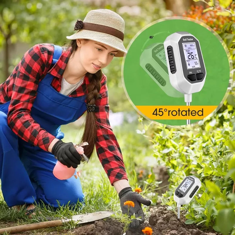 4-in-1 Soil Moisture Meter Digital Plant Temperature