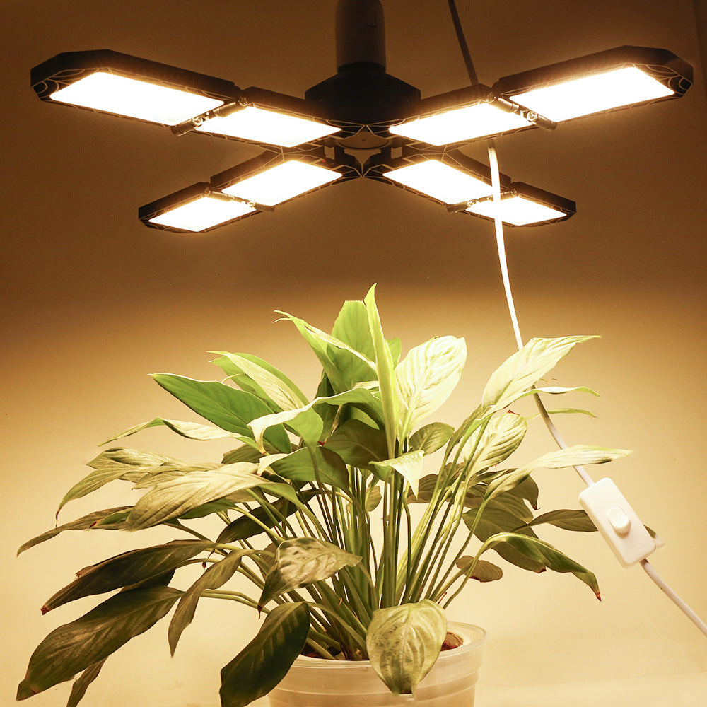 Full spectrum LED Foldable Deformable 8-leaf Plant Light for Home Indoor