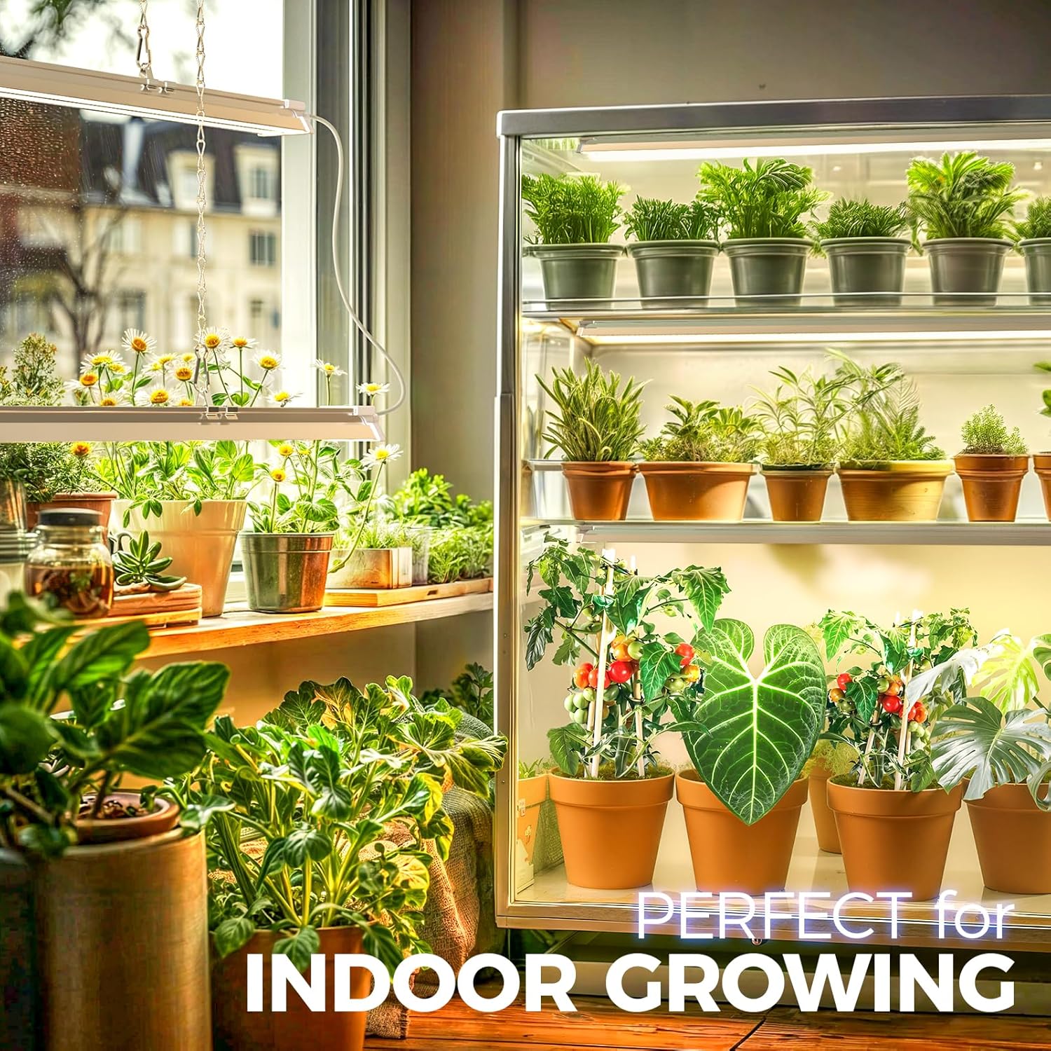 4FT Grow Light 60W(420W Equivalent) Full Spectrum with 660nm Red LEDs