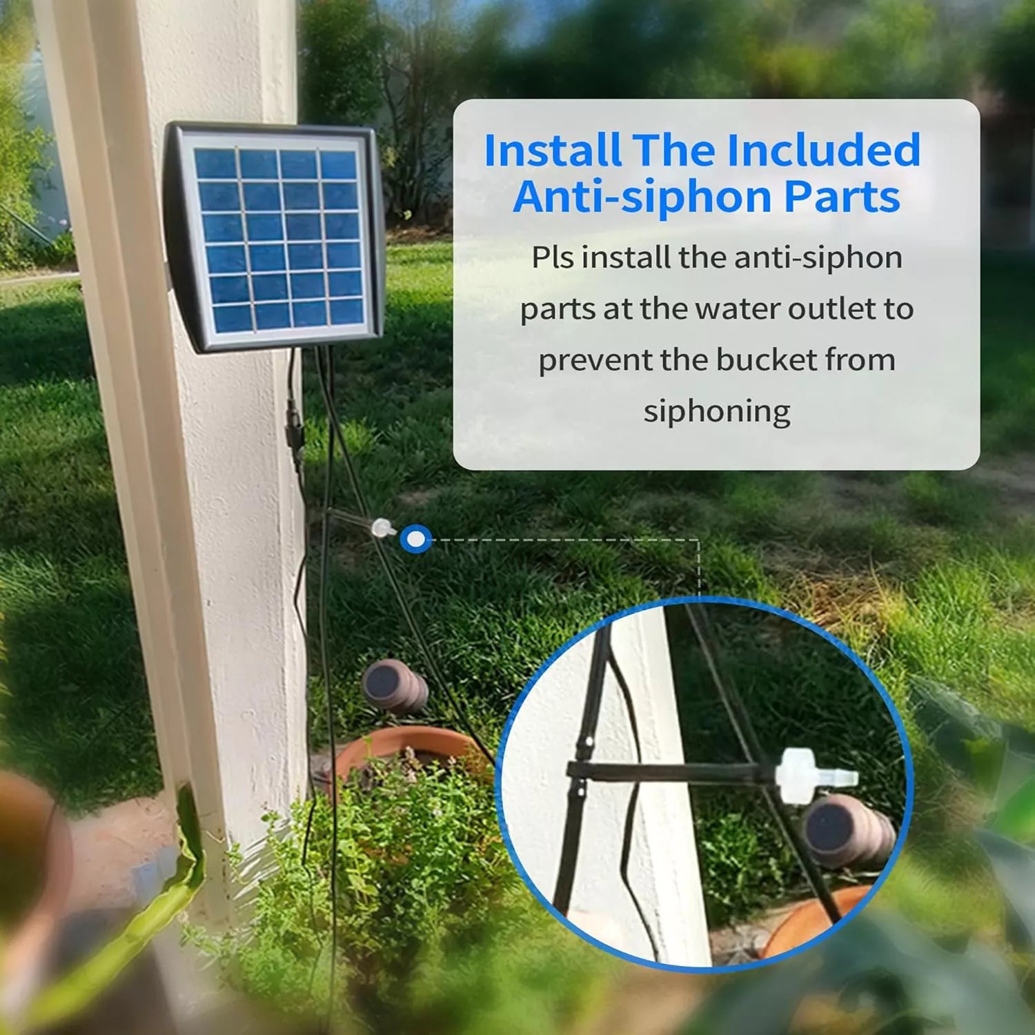 Solar Powered Automatic Drip Irrigation Kit for Plants on the Balcony