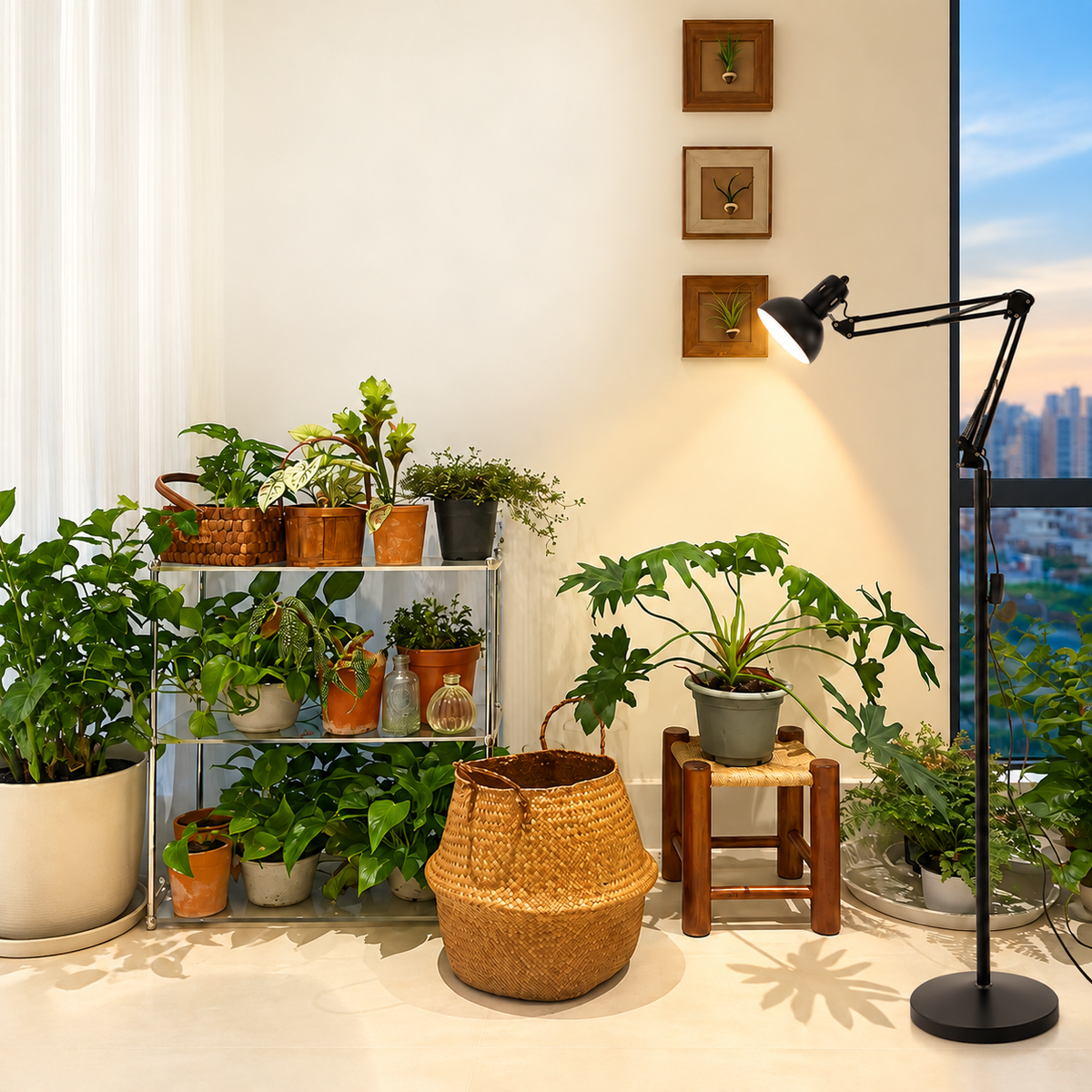 Foldable Full Spectrum Floor Grow Light for Plant Growth - G16