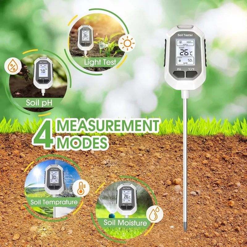 4-in-1 Soil Moisture Meter Digital Plant Temperature