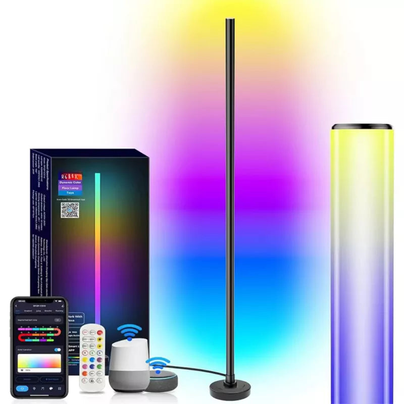 RGB LED Corner Floor Lamp Minimalist for Bedroom Living Room