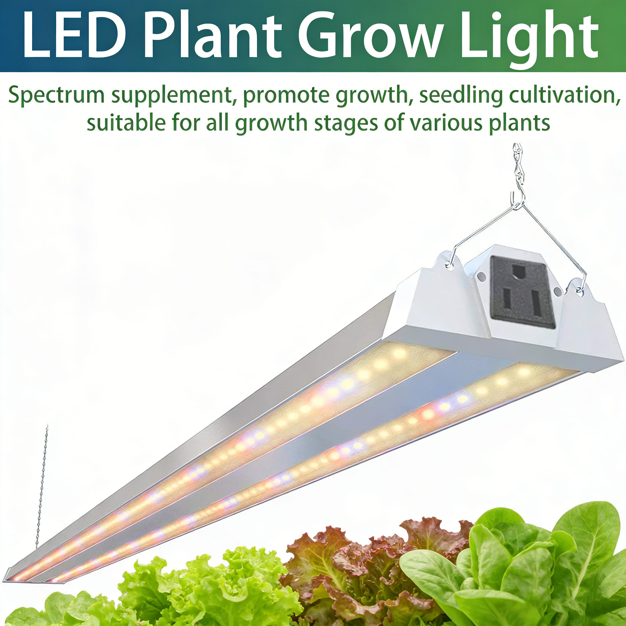 New Natural Light LED Greenhouse Plant Light Full Spectrum 4 Packs