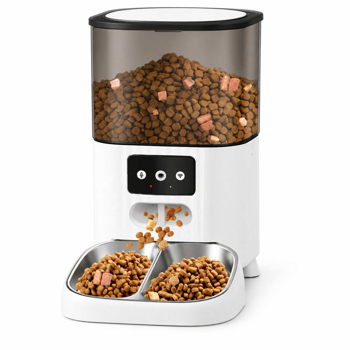 Smart WiFi Pet Auto Feeder with Camera, 4.5L Timed Portion Control -P4