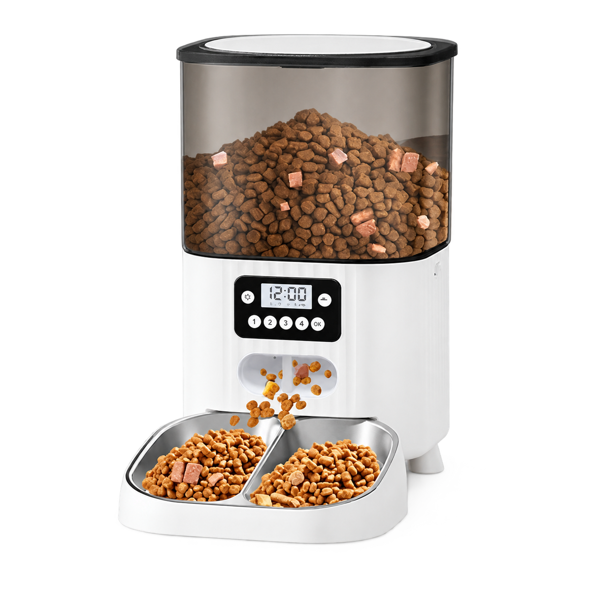 Smart WiFi Pet Auto Feeder with Camera, 4.5L Timed Portion Control -P4