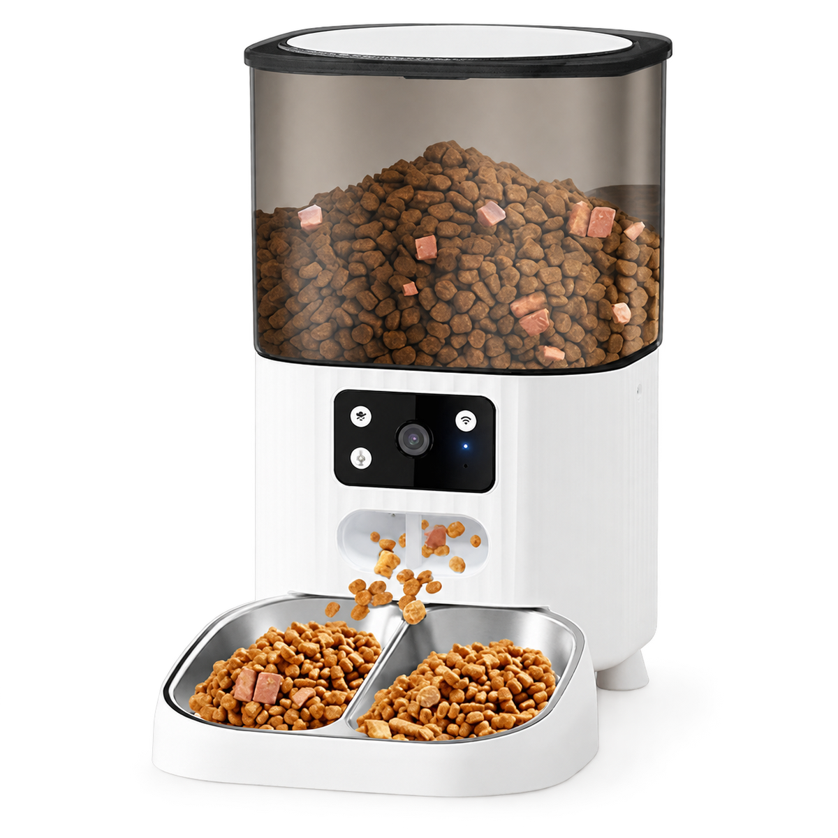 Smart WiFi Pet Auto Feeder with Camera, 4.5L Timed Portion Control -P4