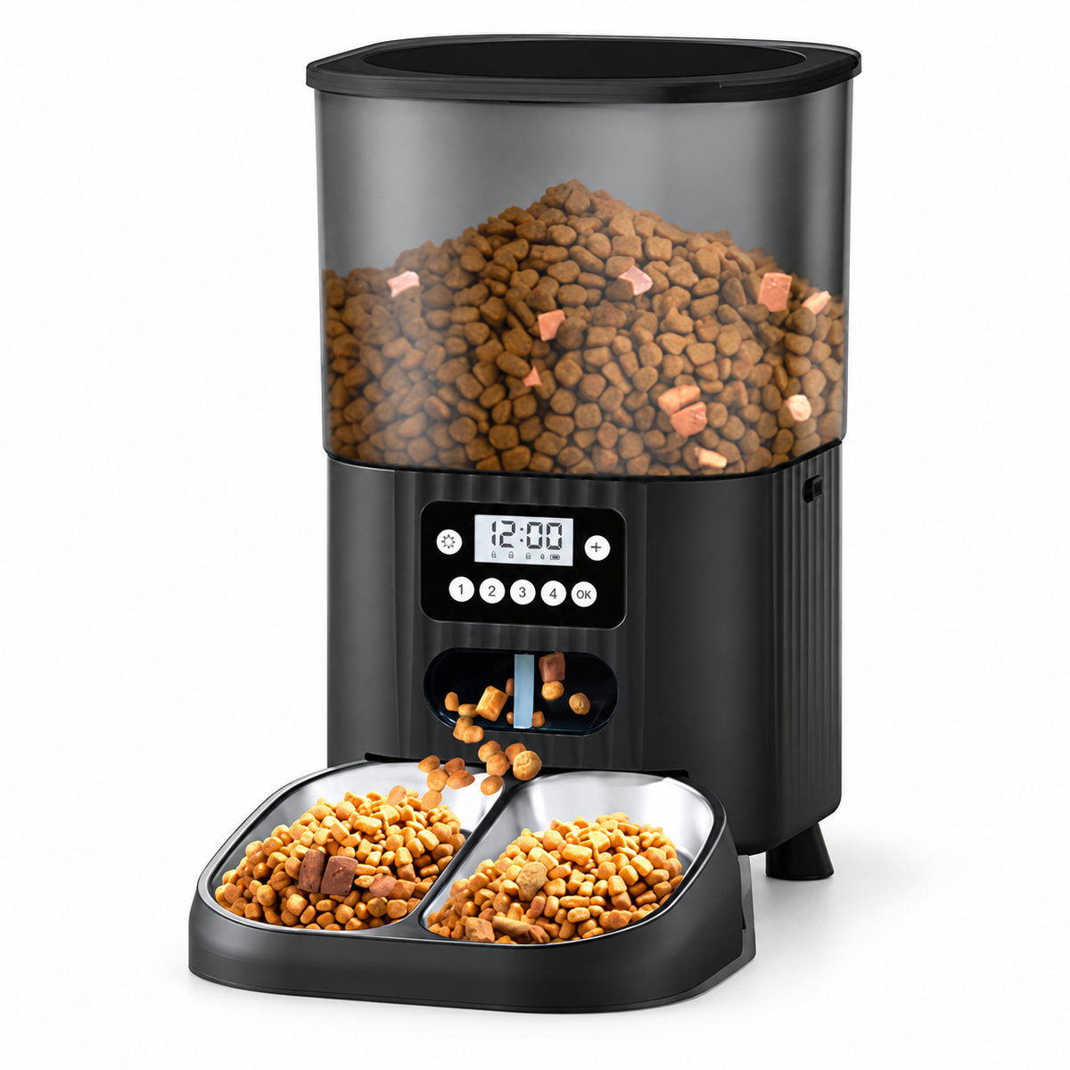 Smart WiFi Pet Auto Feeder with Camera, 4.5L Timed Portion Control -P4