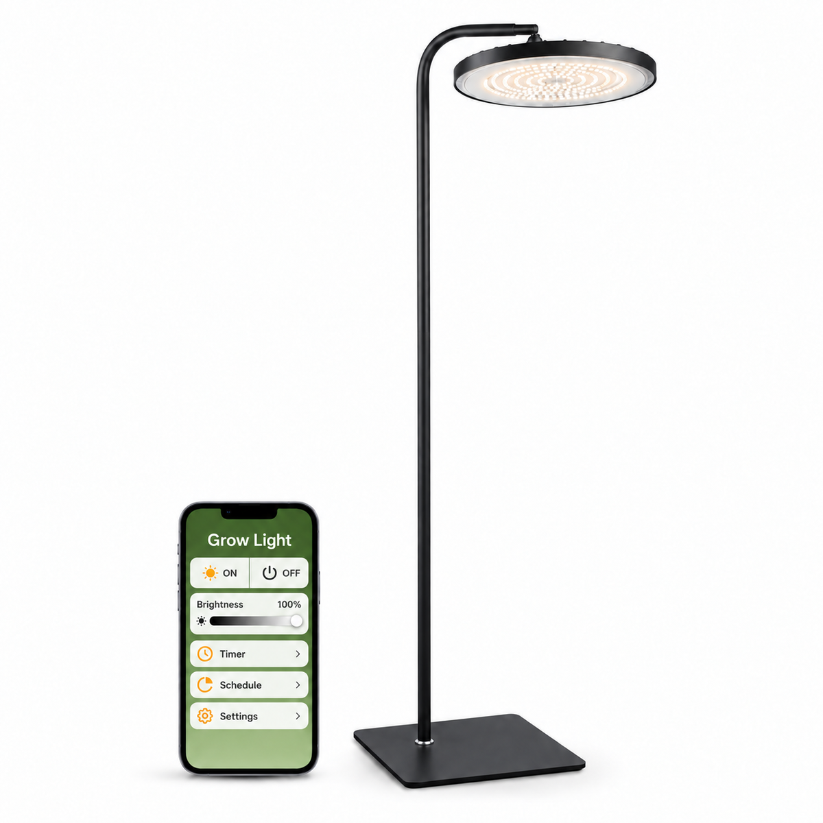 Full Spectrum IP65 Waterproof LED Grow Light Floor Lamp for Indoor Veggies Succulents Greenhouse