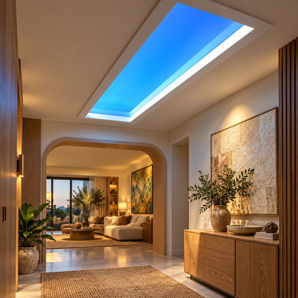 LED Artificial Skylight Smart Home Wifi Control Ceiling Lamp