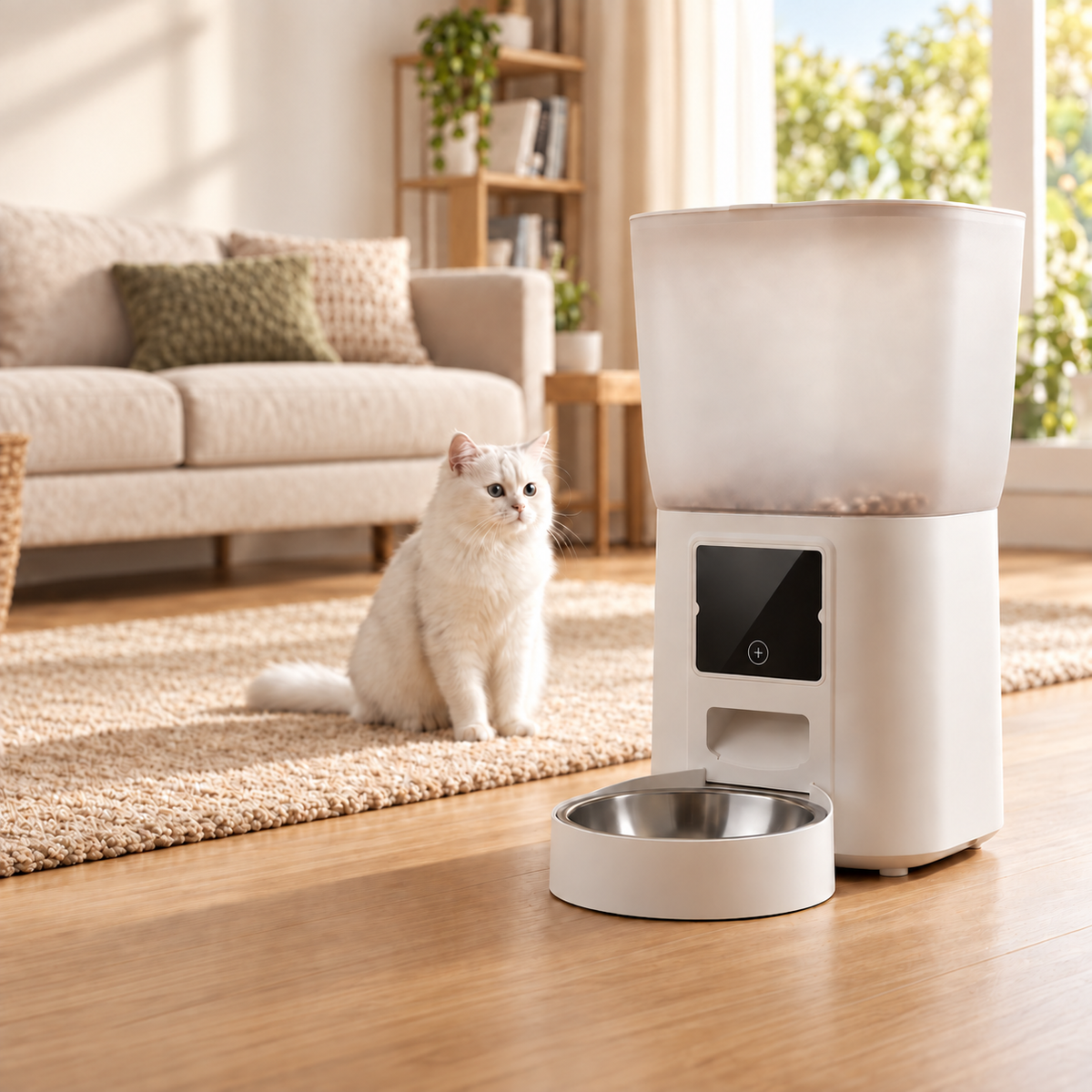 Smart Auto Cat Feeder with Camera & Night Vision, Large Capacity -P5