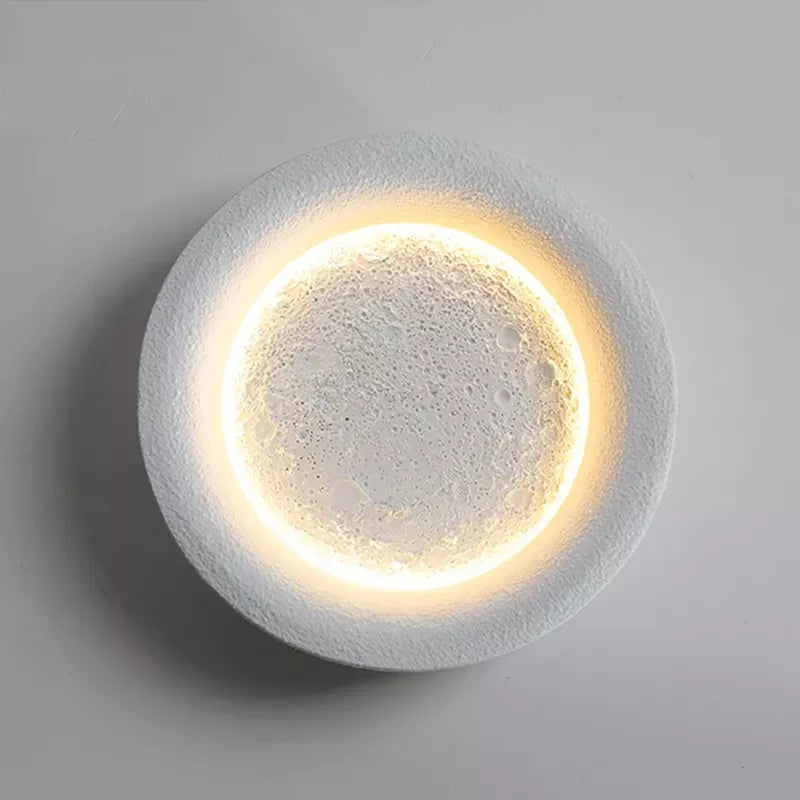 Indoor Full Moon LED Wall Lamp Creative Starry Bedroom